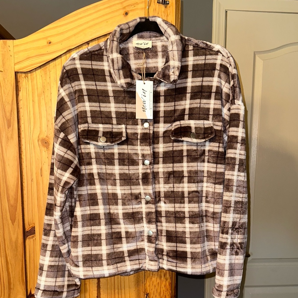 NWT super soft plaid jacket